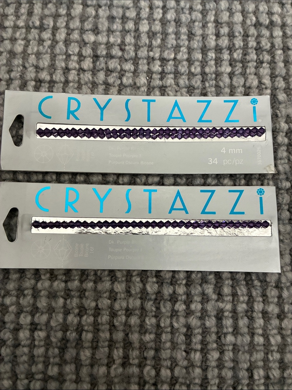 2 New Packages of Crystazzi Crystal Beads 36 total